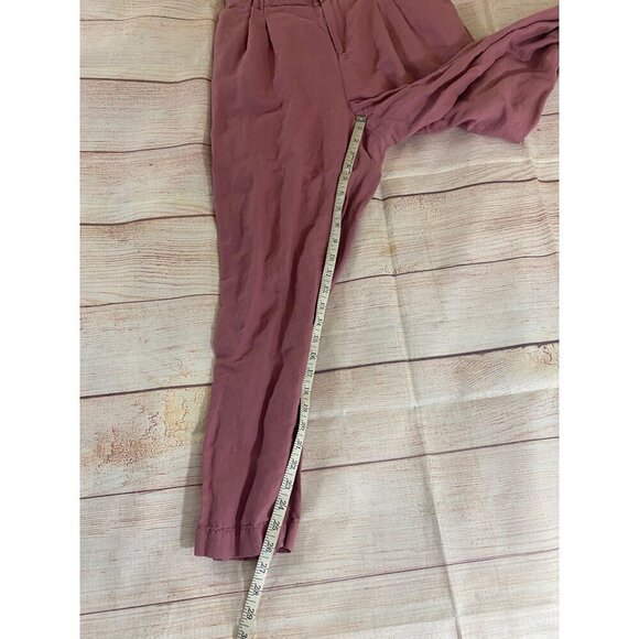 Loft Women's Mauve Casual Linen Blend Dress Pants - Medium - Picture 3 of 12